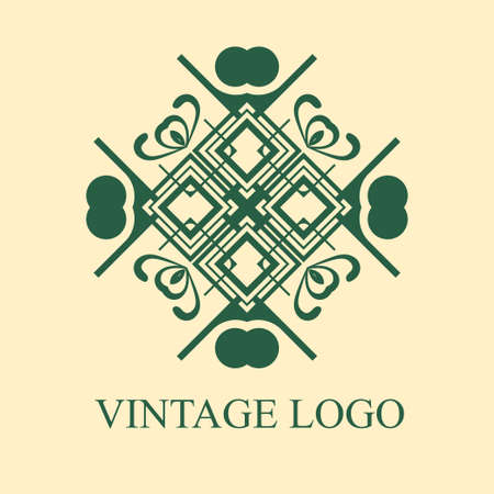 Vintage ornamental pattern in art deco style.のイラスト素材