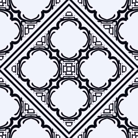 Vintage ornamental seamless pattern. Art deco ornament. Template for designのイラスト素材