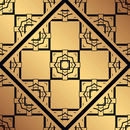 Vintage ornamental seamless pattern. Art deco ornament. Template for designのイラスト素材