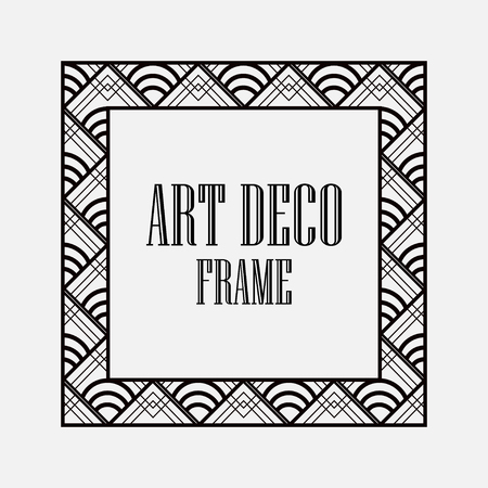Art deco vintage border frame vector design template illustrationのイラスト素材