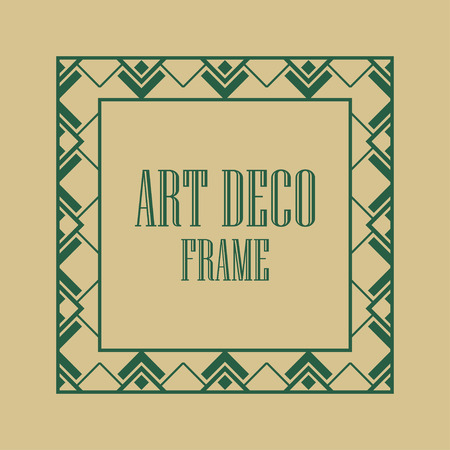 Vintage Art deco ornamental frame. Template for designのイラスト素材
