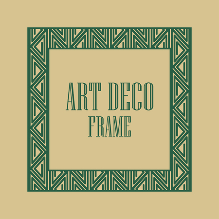 Vintage Art deco ornamental frame. Template for designのイラスト素材