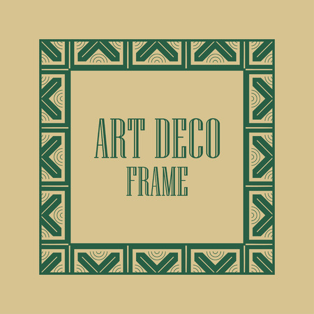 Vintage Art deco ornamental frame. Template for designのイラスト素材