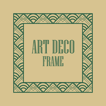 Vintage Art deco ornamental frame. Template for designのイラスト素材