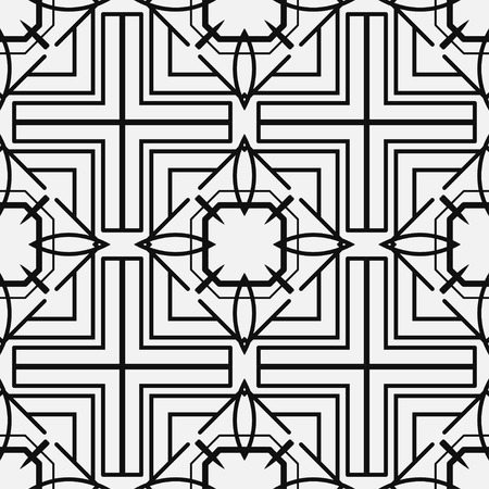 Vintage ornamental Deco art seamless pattern. Template for designのイラスト素材