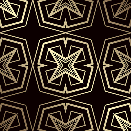 Art Deco seamless vintage wallpaper pattern. Geometric decorative backgroundのイラスト素材
