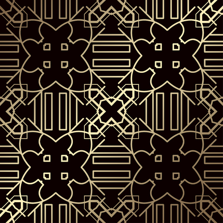 Art Deco seamless vintage wallpaper pattern. Geometric decorative backgroundのイラスト素材