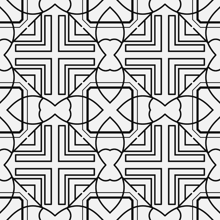 Vintage ornamental Deco art seamless pattern. Template for designのイラスト素材
