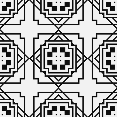 Vintage ornamental Deco art seamless pattern. Template for designのイラスト素材
