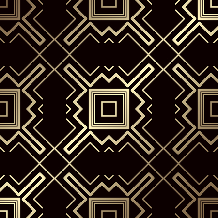 Art Deco seamless vintage wallpaper pattern. Geometric decorative backgroundのイラスト素材