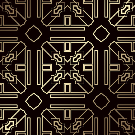 Art Deco seamless vintage wallpaper pattern. Geometric decorative backgroundのイラスト素材