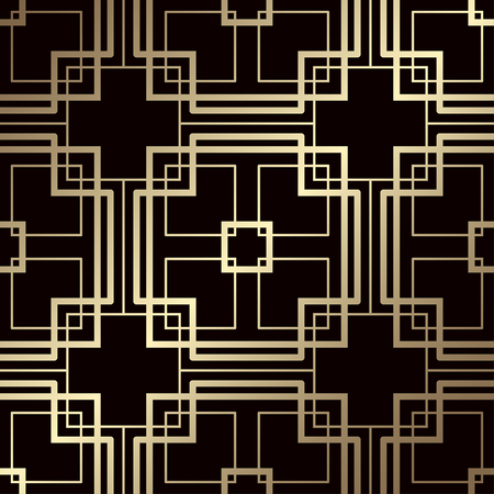 Art Deco seamless vintage wallpaper pattern. Geometric decorative backgroundのイラスト素材