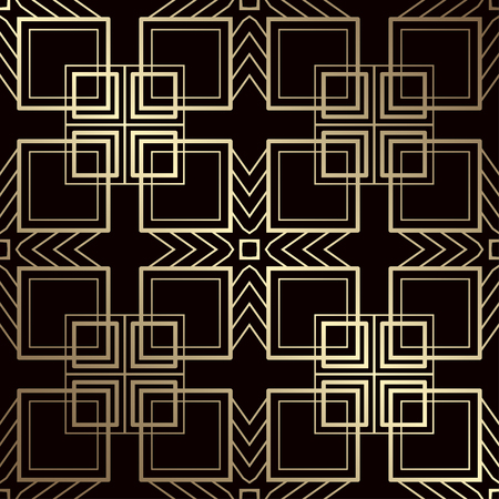 Art Deco seamless vintage wallpaper pattern. Geometric decorative backgroundのイラスト素材