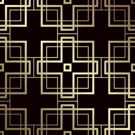 Art Deco seamless vintage wallpaper pattern. Geometric decorative backgroundのイラスト素材