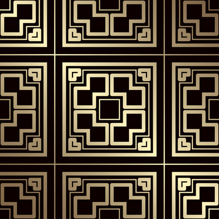 Art Deco seamless vintage wallpaper pattern. Geometric decorative backgroundのイラスト素材