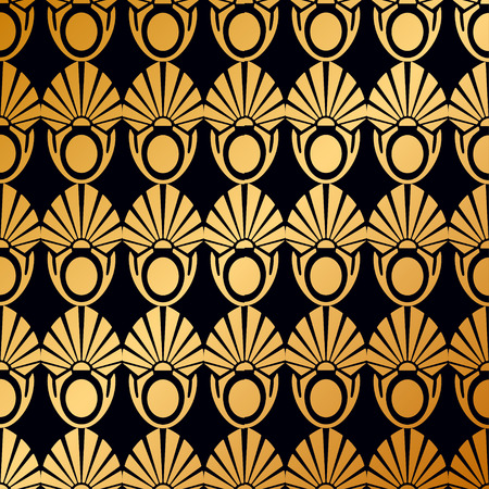 Vintage Art Deco Seamless Pattern. Geometric decorative textureのイラスト素材