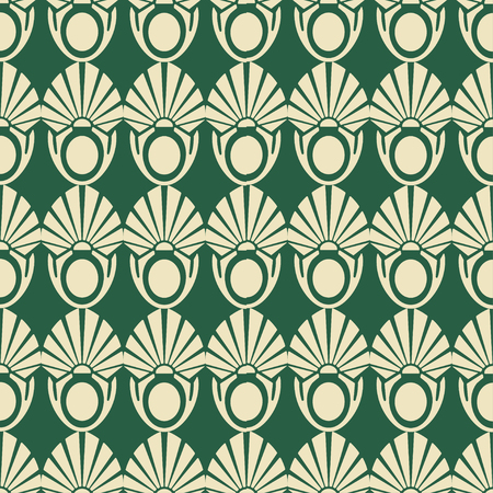 Vintage Art Deco Seamless Pattern. Geometric decorative textureのイラスト素材