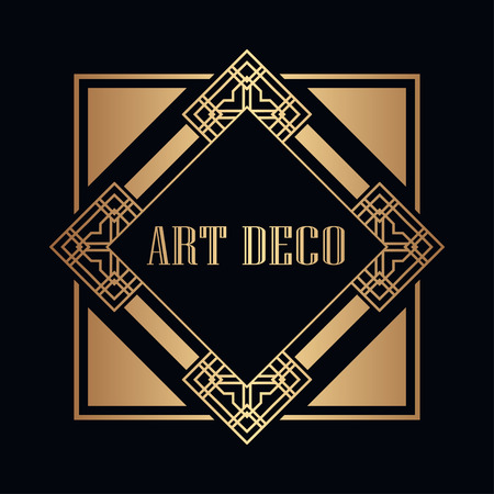 Art deco vintage badgeのイラスト素材