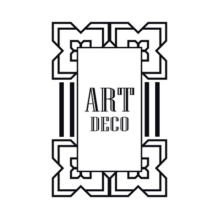 Retro art deco invitation. Border and frame for designのイラスト素材