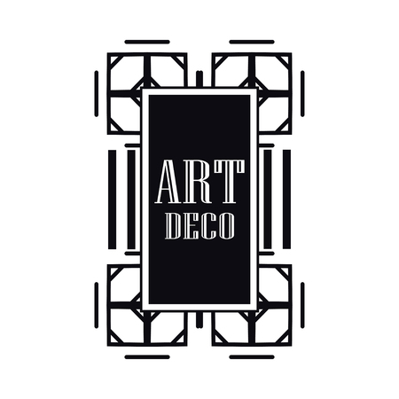 Retro art deco invitation. Border and frame for designのイラスト素材