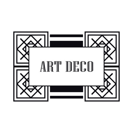 Retro art deco invitation. Border and frame for designのイラスト素材