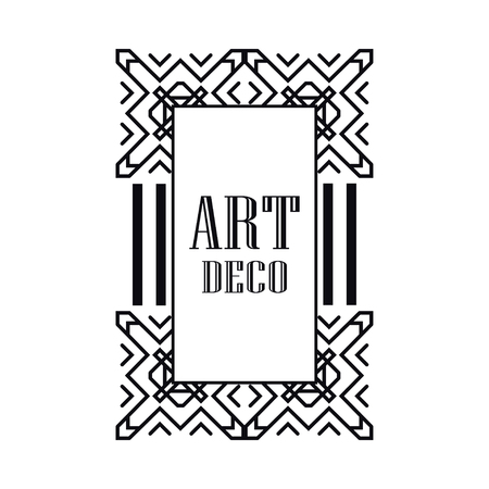 Retro art deco invitation. Border and frame for designのイラスト素材