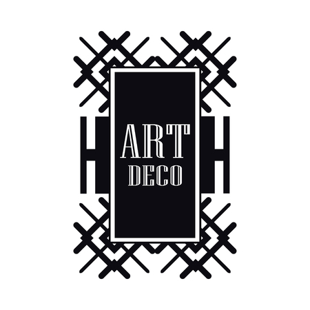 Retro art deco invitation. Border and frame for designのイラスト素材