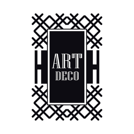 Retro art deco invitation. Border and frame for designのイラスト素材