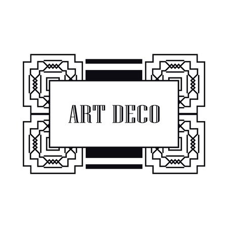 Retro art deco invitation. Border and frame for designのイラスト素材