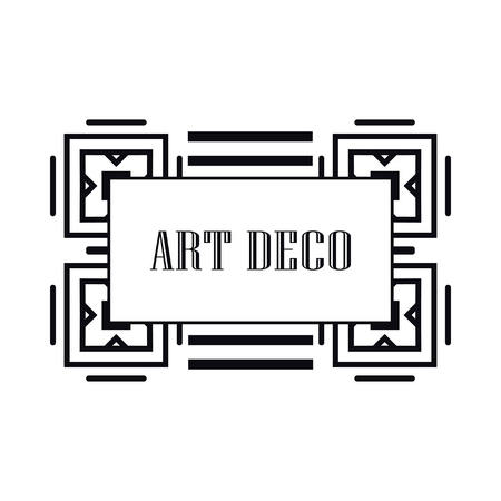 Retro art deco invitation. Border and frame for designのイラスト素材