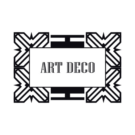 Retro art deco invitation. Border and frame for designのイラスト素材