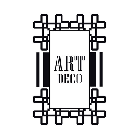 Retro art deco invitation. Border and frame for designのイラスト素材