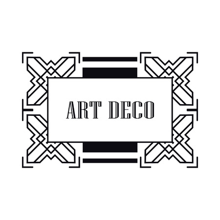Retro art deco invitation. Border and frame for designのイラスト素材