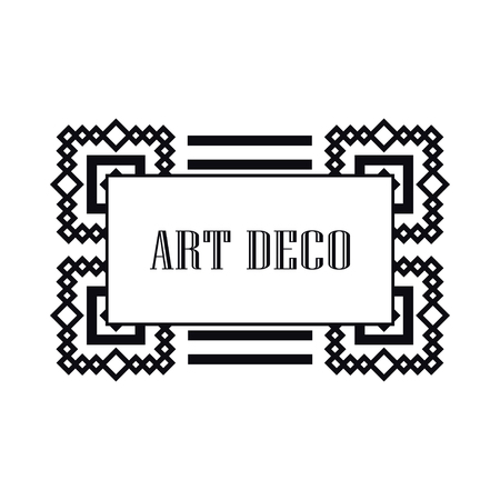 Retro art deco invitation. Border and frame for designのイラスト素材