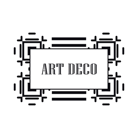 Retro art deco invitation. Border and frame for designのイラスト素材