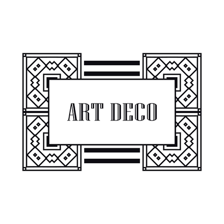 Retro art deco invitation. Border and frame for designのイラスト素材