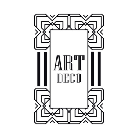 Retro art deco invitation. Border and frame for designのイラスト素材