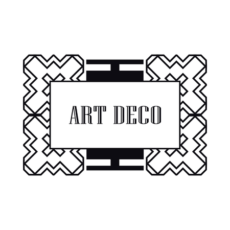 Retro art deco invitation. Border and frame for designのイラスト素材