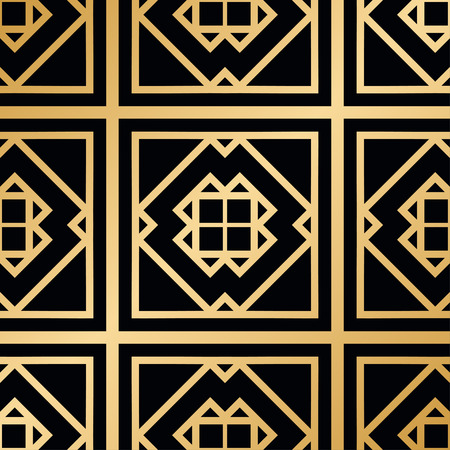 Vintage Art Deco Seamless Pattern. Geometric decorative textureのイラスト素材
