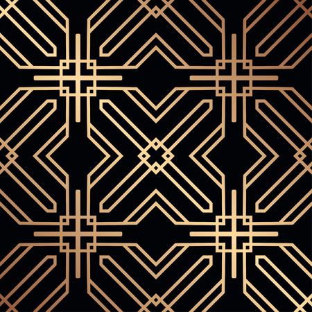 Vintage Art Deco Seamless Pattern. Geometric decorative textureのイラスト素材