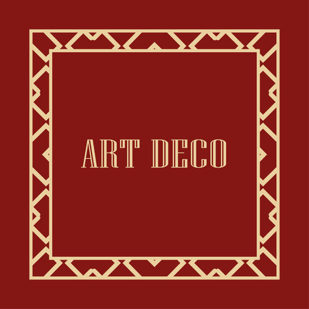 Retro art deco border and frame for design. Vector illustrationのイラスト素材