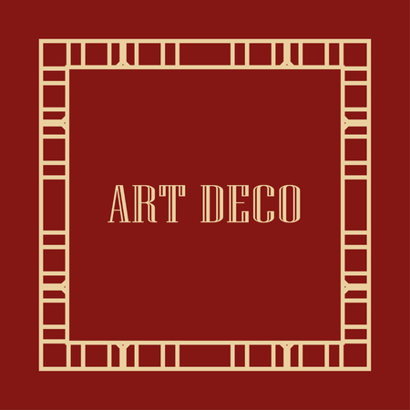Retro art deco border and frame for design. Vector illustrationのイラスト素材
