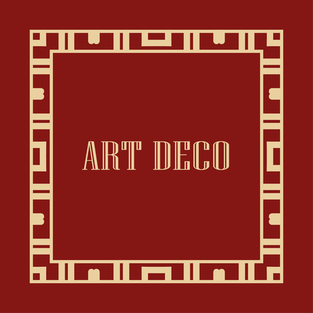 Retro art deco border and frame for design. Vector illustrationのイラスト素材