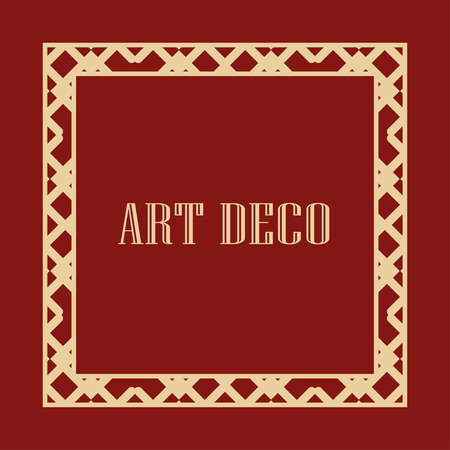 Retro art deco border and frame for design. Vector illustrationのイラスト素材