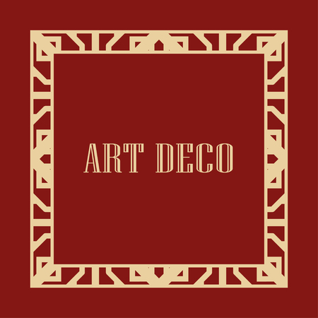 Retro art deco border and frame for design. Vector illustrationのイラスト素材