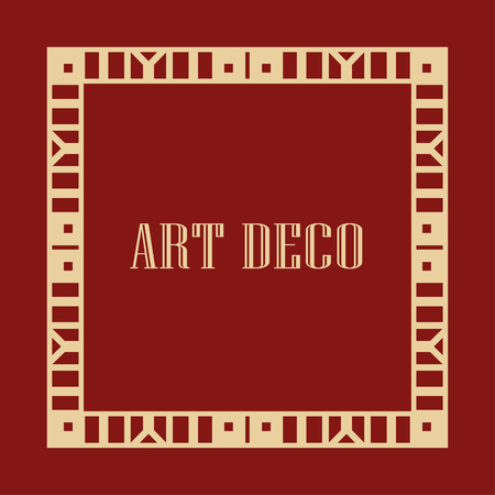 Retro art deco border and frame for design. Vector illustrationのイラスト素材