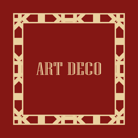 Retro art deco border and frame for design. Vector illustrationのイラスト素材