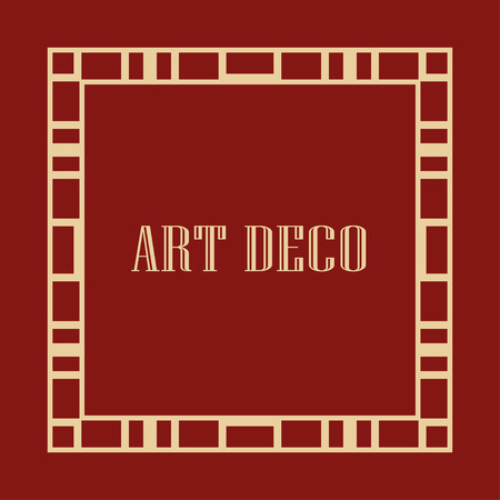 Retro art deco border and frame for design. Vector illustrationのイラスト素材