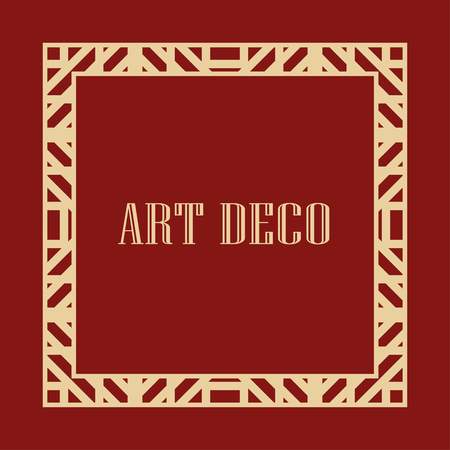 Retro art deco border and frame for design. Vector illustrationのイラスト素材
