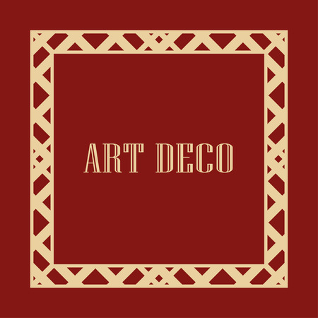 Retro art deco border and frame for design. Vector illustrationのイラスト素材